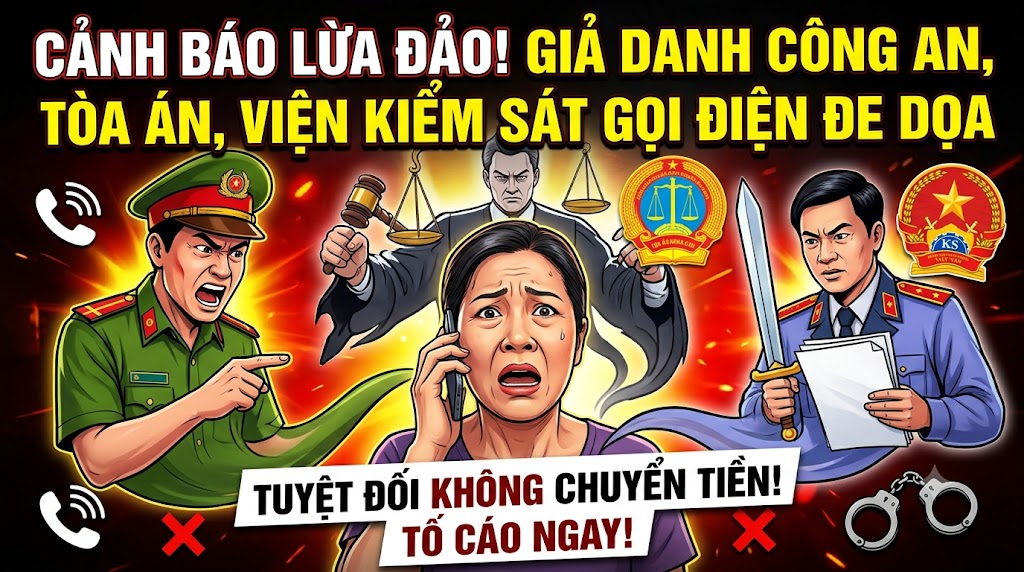 Giả danh Công an, Tòa án, Viện kiểm sát gọi điện đe dọa